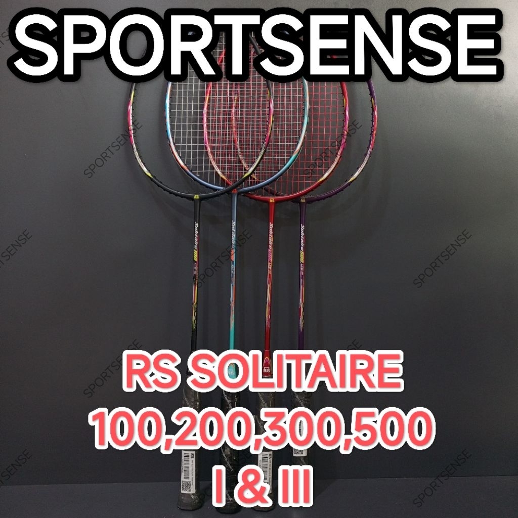 Raket Bulutangkis Badminton RS Reinforce Speed Solitaire LTE SLT I II 2 100 200 300 500 600 Original