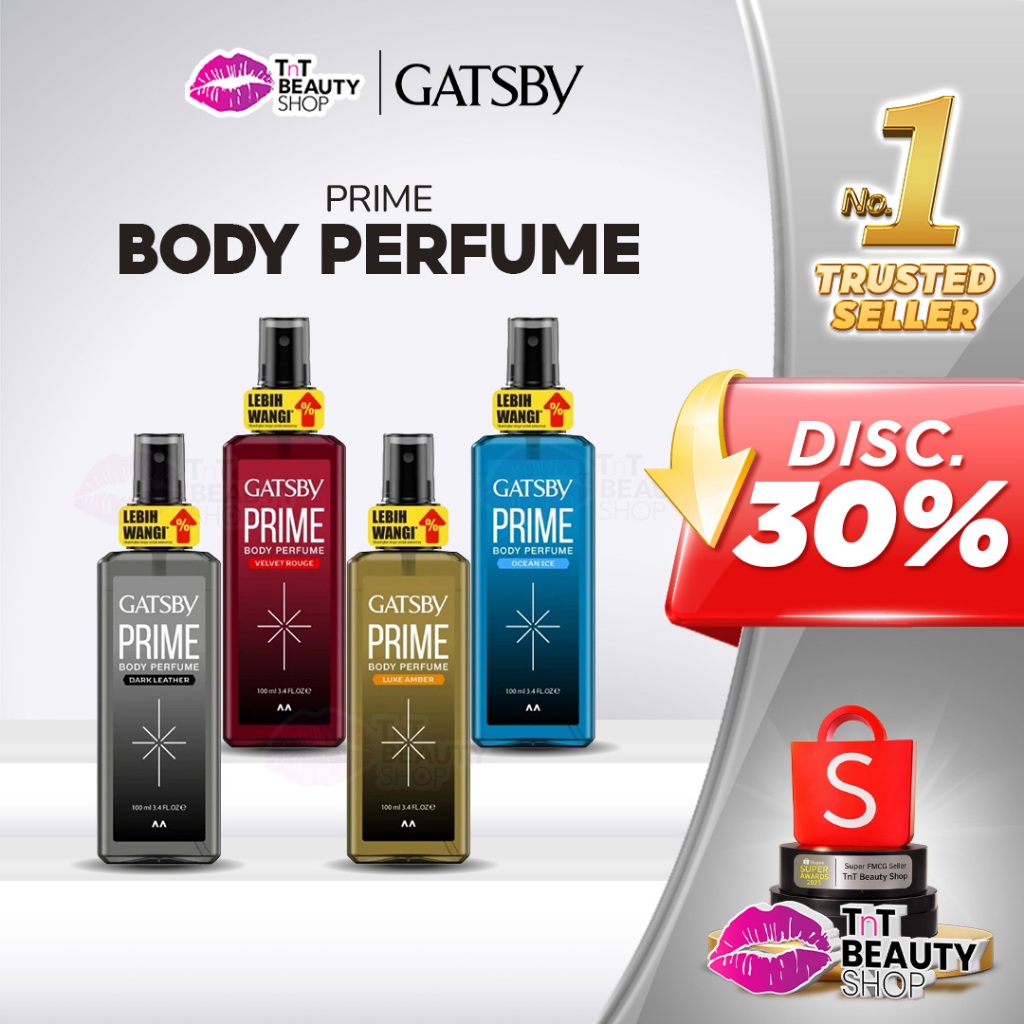 GATSBY Prime Body Perfume Spray 100 ML - Wangi Premium Parfum Badan  | TnT Beauty Shop