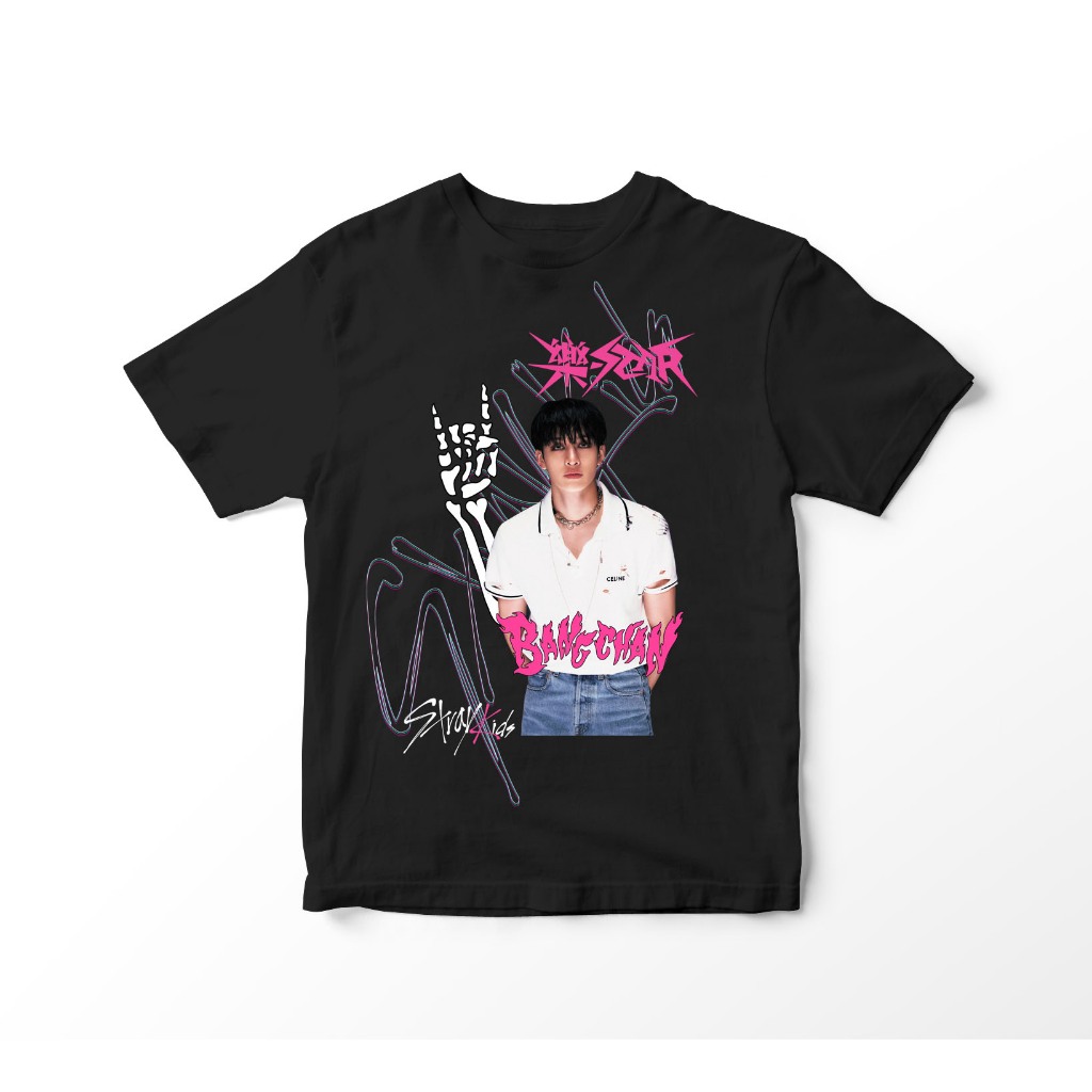 Kaos K-Pop Unisex | Outfit Idol Korea | Tshirt Fandom BUNNY NEW JEANS STRAY KIDS BANG CHAN ROCKSTAR