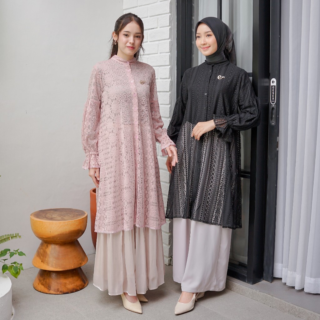 Ederra Ramanda Tunik / Atasan Wanita / Lace Atasan