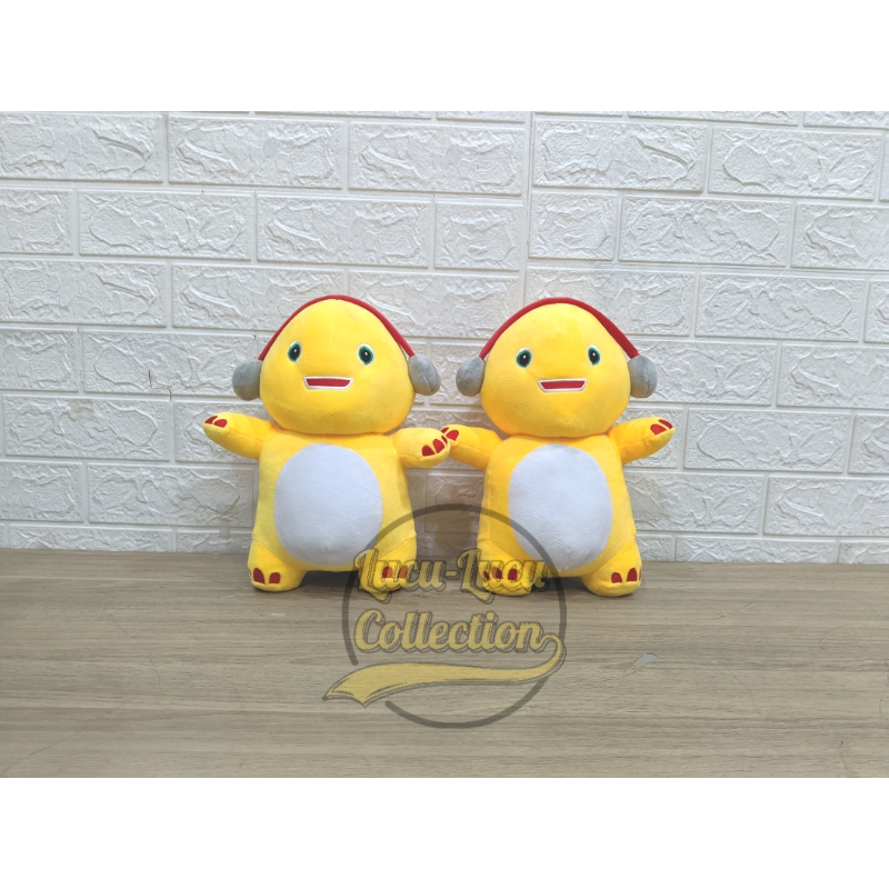Boneka Dino Naloong Pakai Walkman - Boneka Naloong Kuning