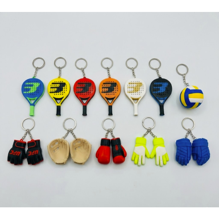 Gantungan Kunci Alat Olahraga Sports Padel Baseball Boxing UFC