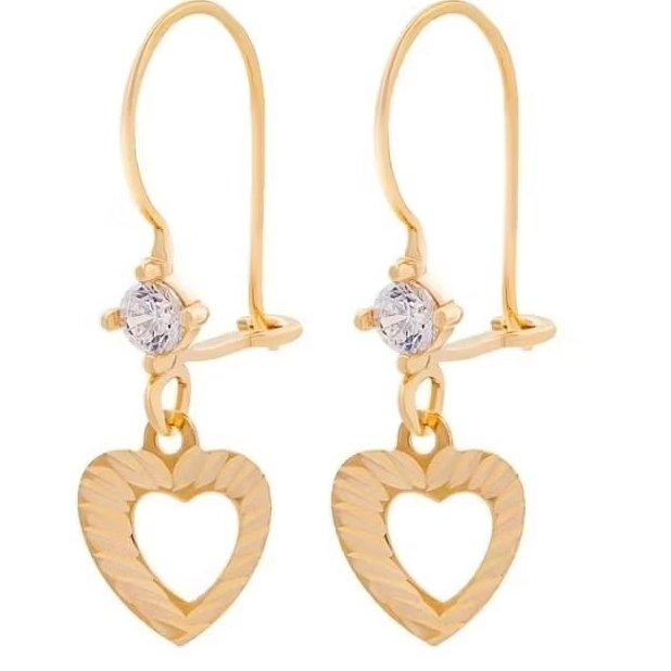 anting hati permata titanium cantik ctm