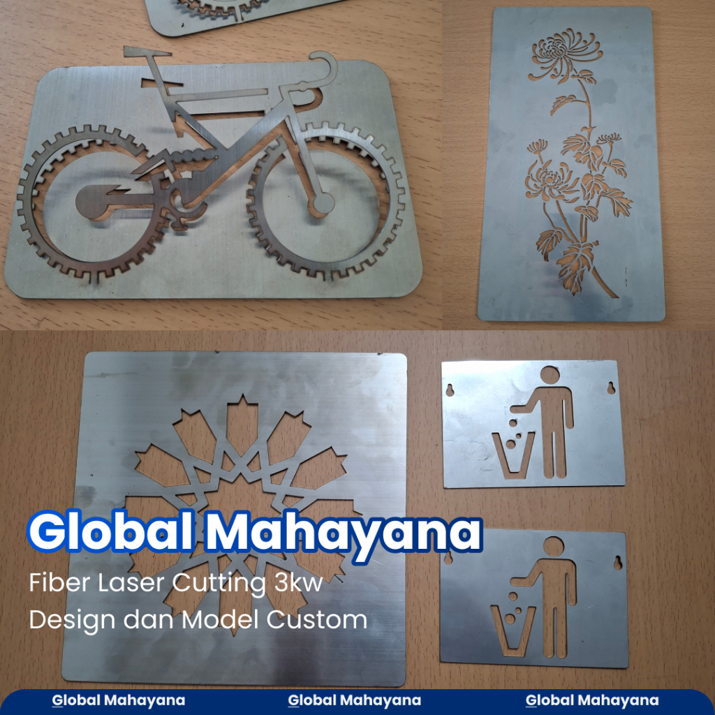 Laser Cutting Signage Tangerang Jasa Potong Plat Dekorasi Huruf Logo Custom Stainless Besi