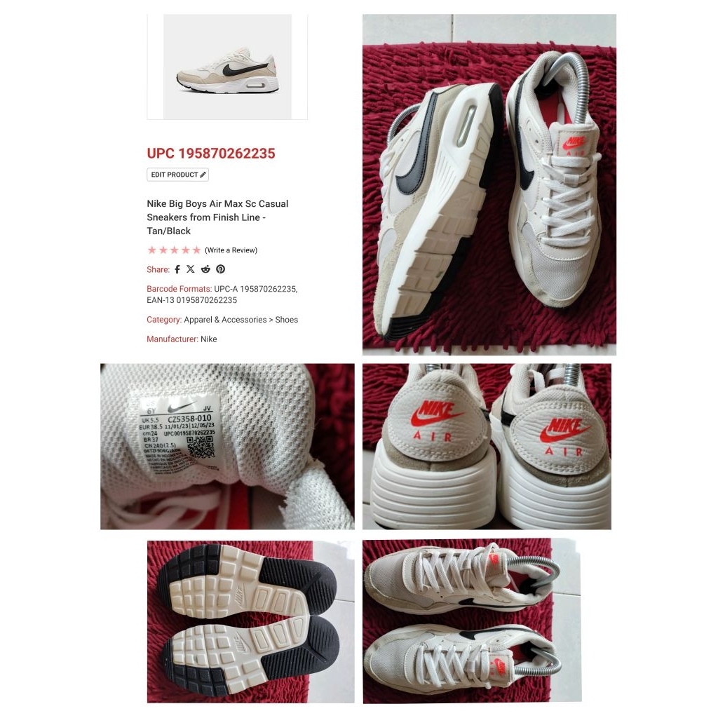 Sepatu Second Original Nike Air Max SC