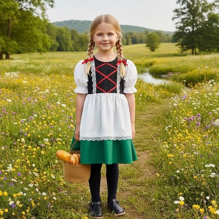 Dress Brazil/Kostum Internasional Day/Kostum Classic/Kostum Eropa/Kostum Cewek/Dress Vintage