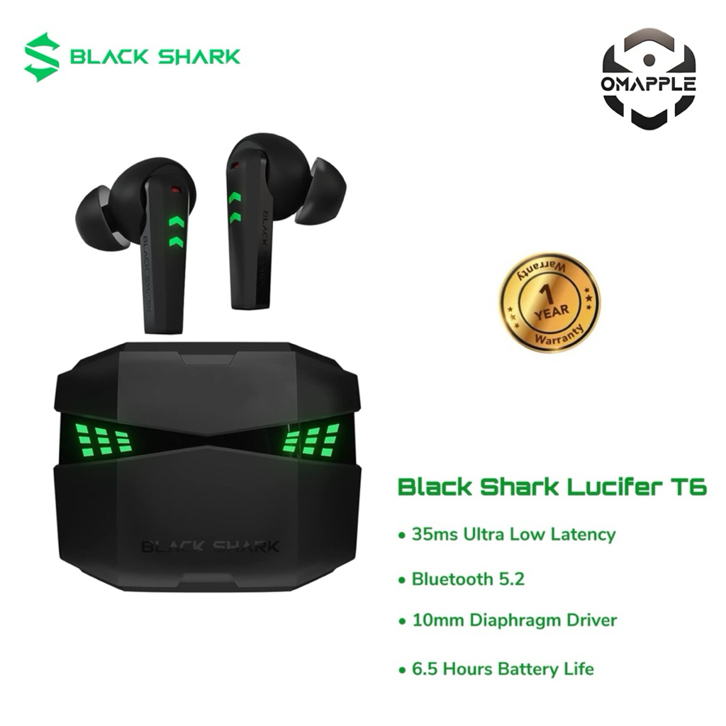 Black Shark Lucifer T6 TWS Bluetooth Gaming Earphone Garansi Resmi 1 Tahun