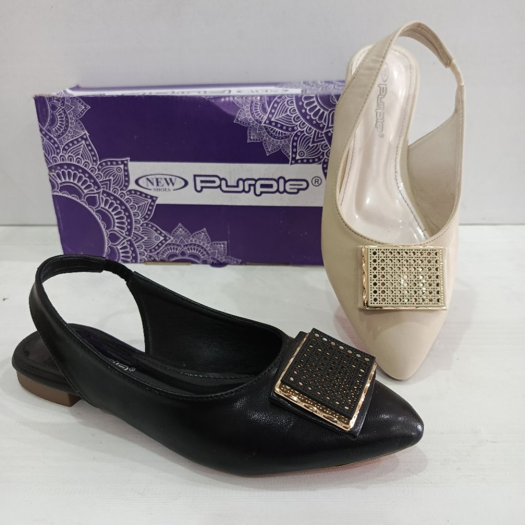 Let Slop Purple SL 771 | Slop Purple SL 771 | Let Flat Slop Purple | Sepatu Flat Purple | Sandal Sep