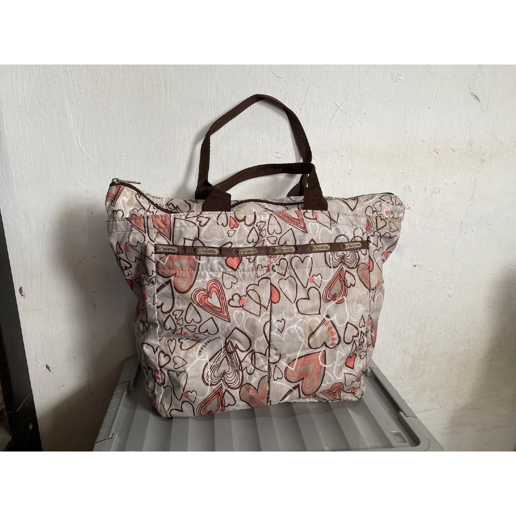 tas hand bag minggat travel wanita cewe brand lesportsac nylon preloved
