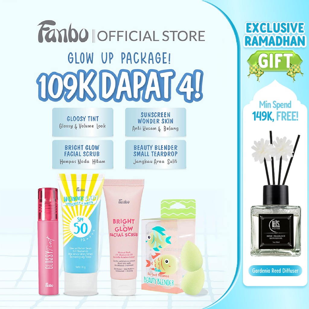 (LIMITED PROMO (94K GET 4) Glow Up Package Wonder Skin Sunscreen SPF 50 PA++++ (DP) - Bright Glow Fa