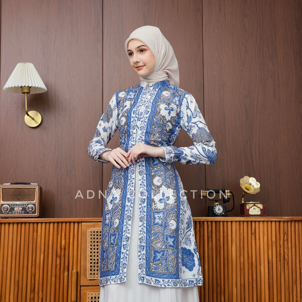 Tunik Batik Aluna Series Lengan Panjang(karet)