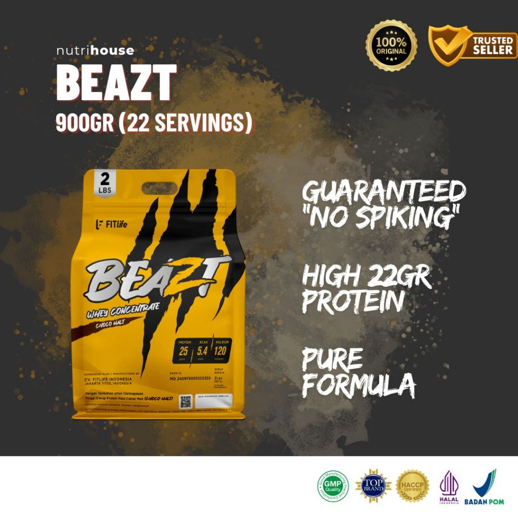 Fitlife BEAZT 2lbs Whey Protein Concentrate Fitlife Beast Nutrihouse