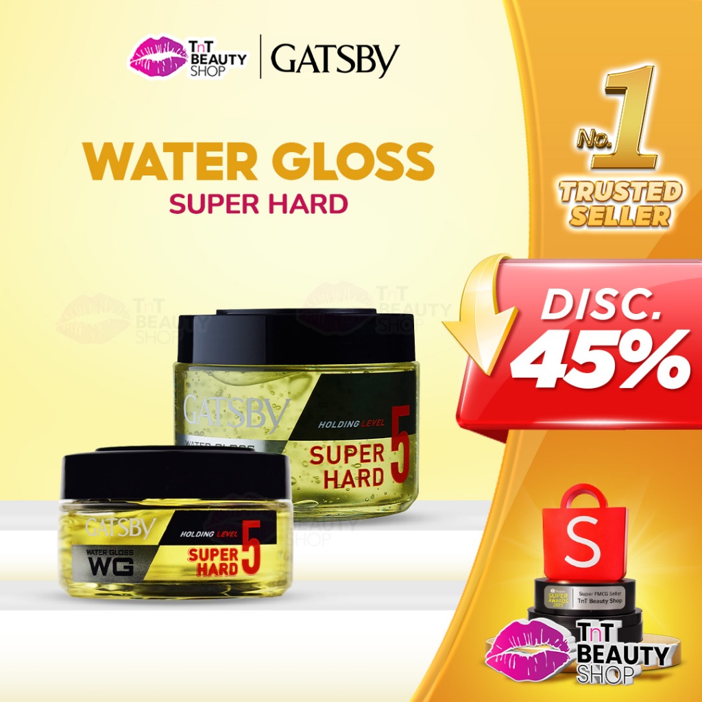Gatsby Water Gloss SUPER HARD | Pomade | Minyak Rambut | Hair Gel Tube Jar | TnT Beauty Shop
