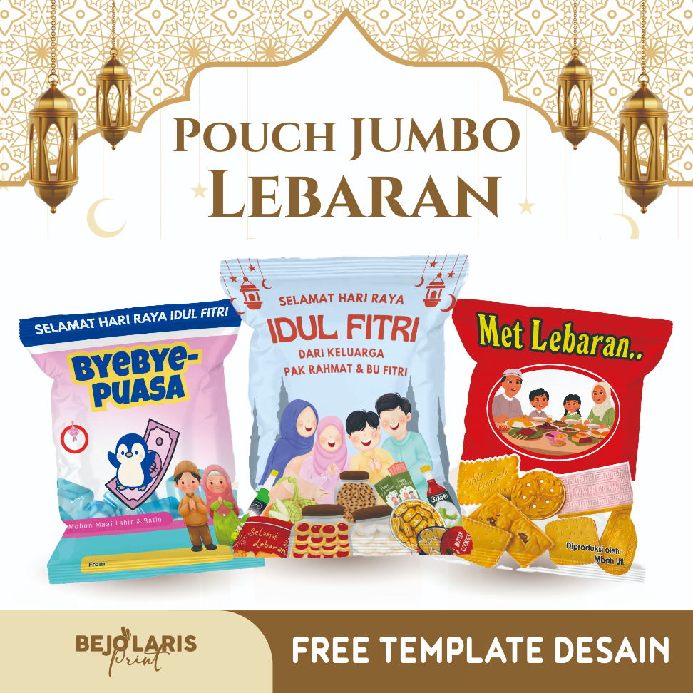 Snack Pouch Lebaran Pouch Jumbo Lebaran Snack Pouch Giant Idul Fitri