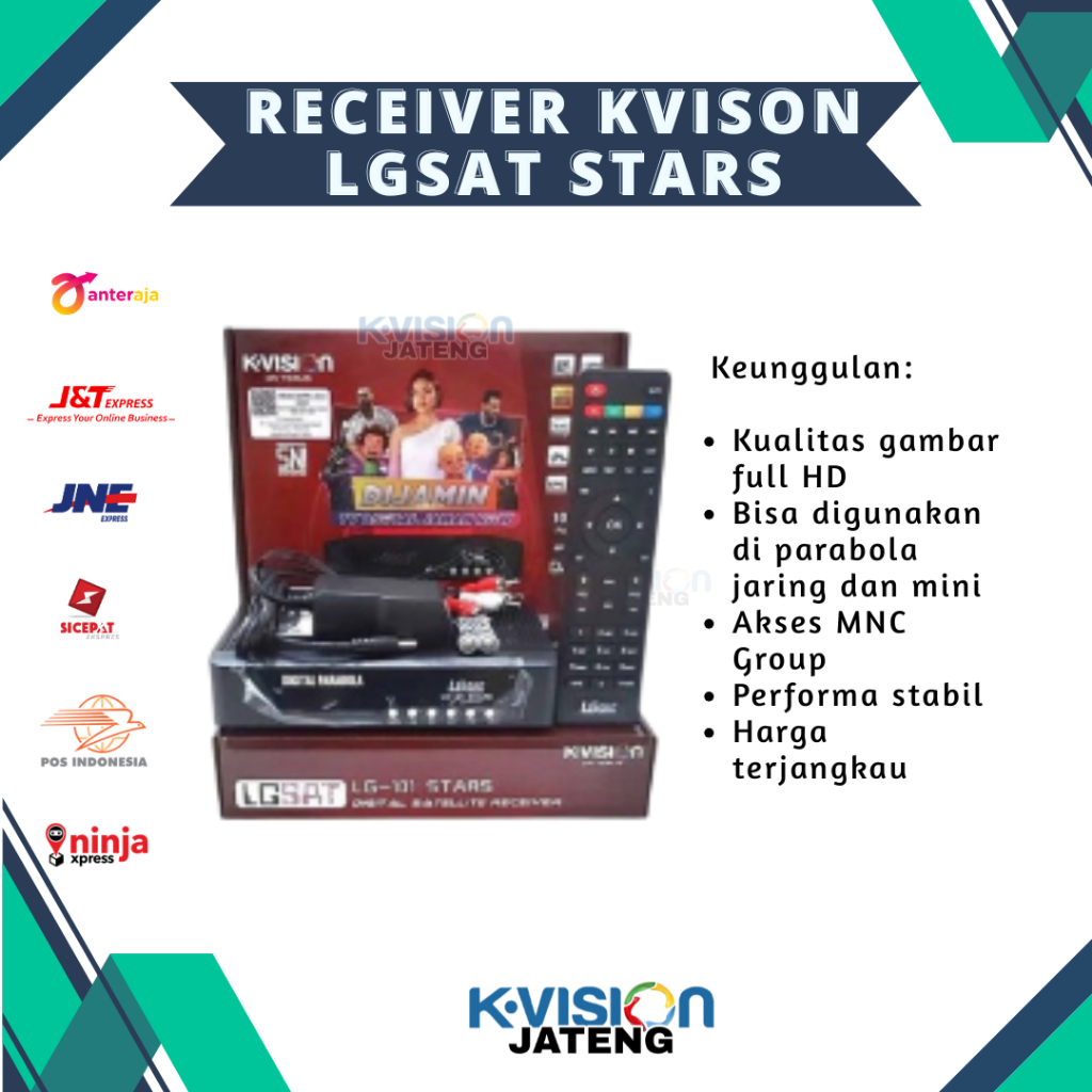 RECEIVER KVISION LGSAT STARS TERBARU UNTUK PARABOLA JARING DAN MINI