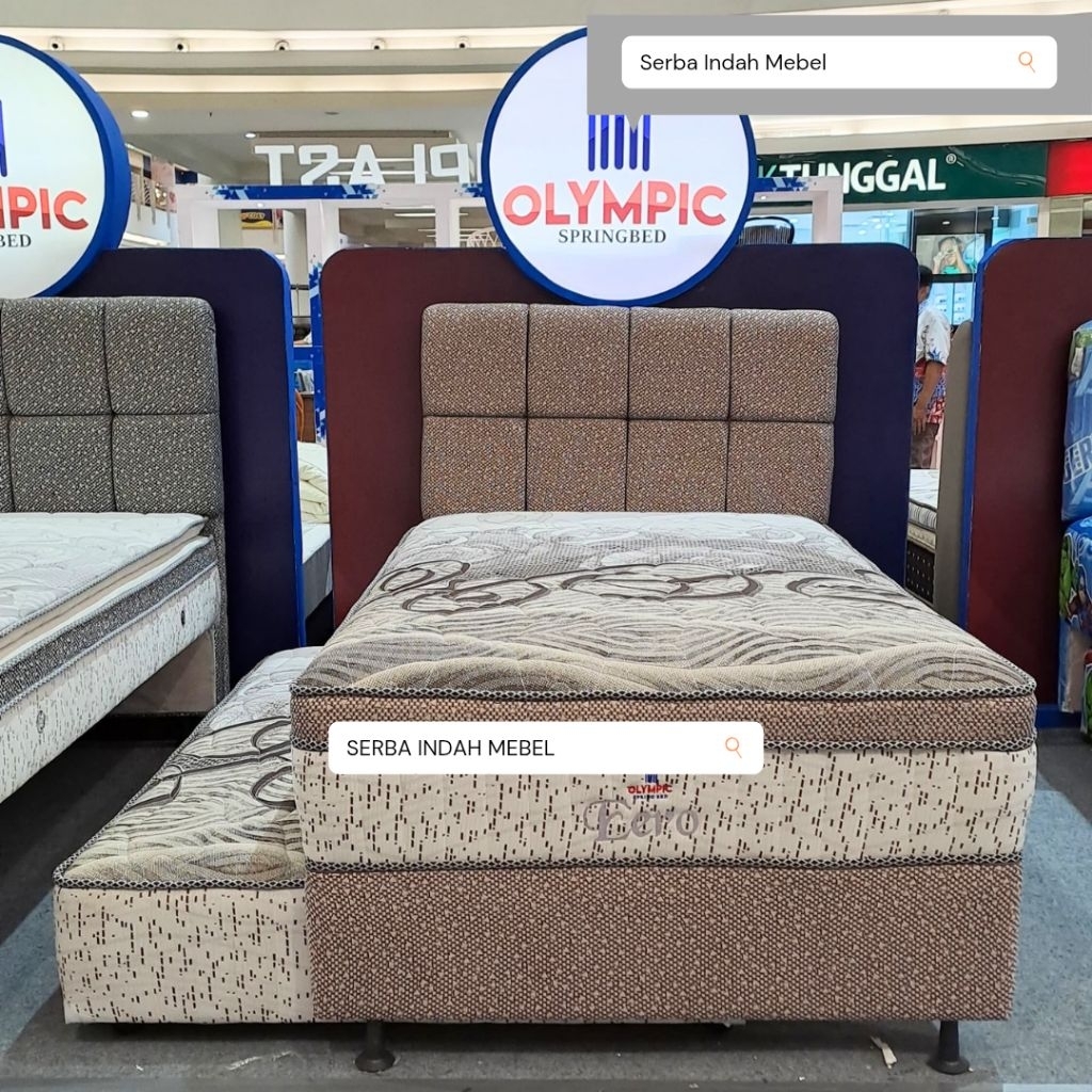 SET 2IN1 OLYMPIC SPRING BED TWIN EERO PLUSHTOP 120cm x 200cm