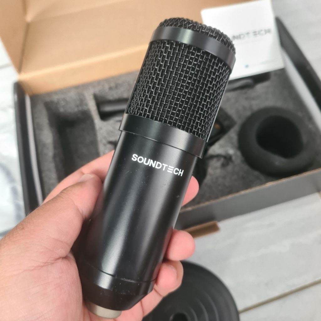 Mikrofon Condenser Soundtech ST-800 Fullset Murah
