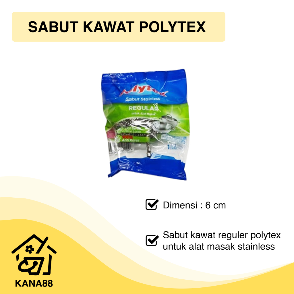 Sabut Kawat Polytex Reguler Pembersih Panci Stainless