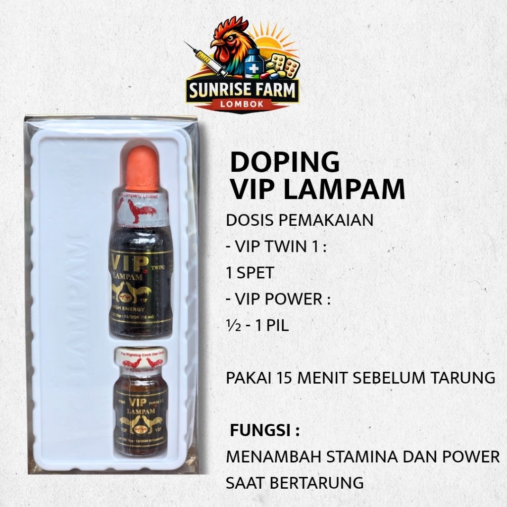 doping ayam vip twin gold lampam / doping lampam 100% original Thailand