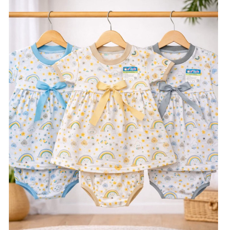 Baju Rok anak perempuan motif lucu| set rok bayi perempuan 3-12 bulan