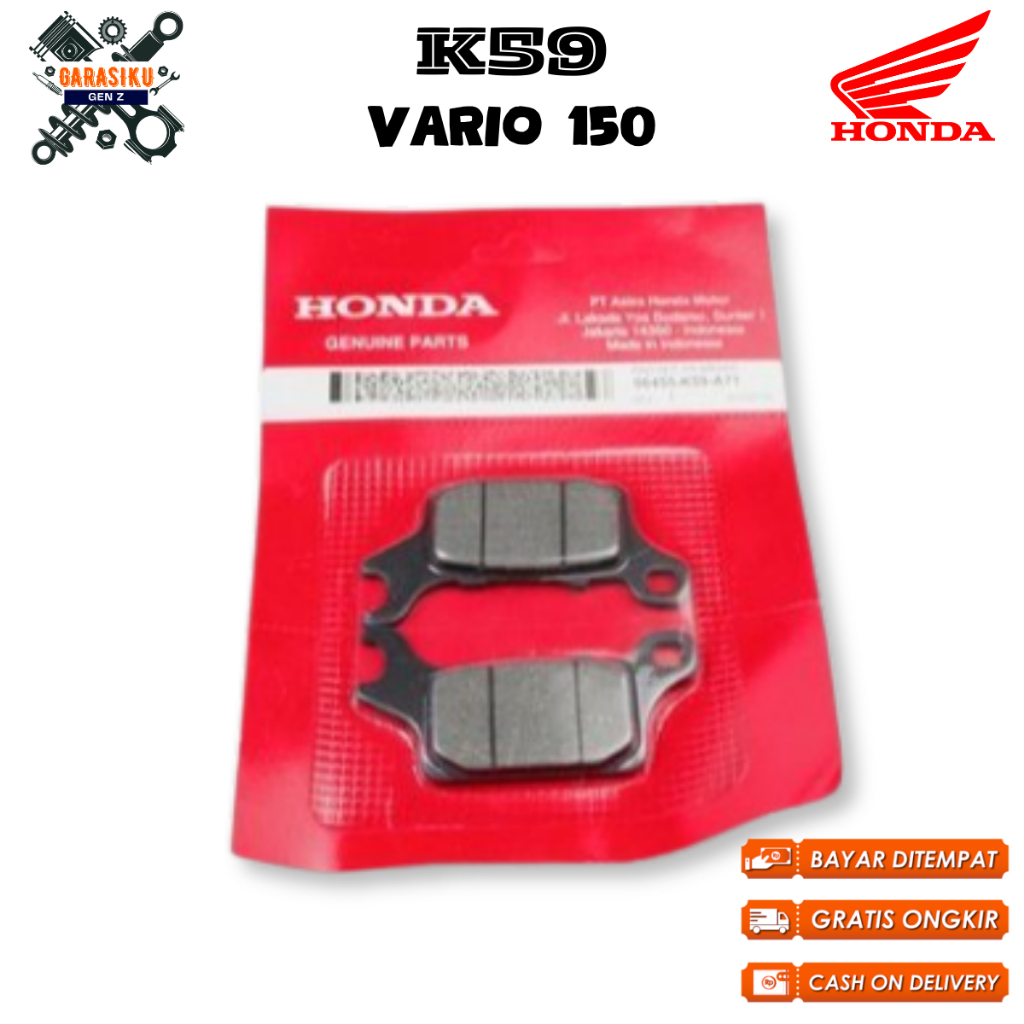 kampas rem depan vario 150 - kampas rem honda vario 150 original