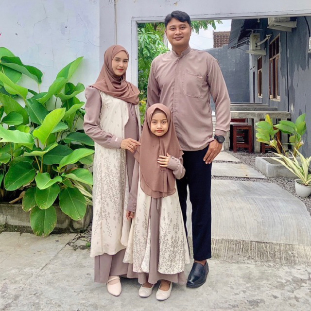 ZAYYANA SET COUPLE ETNIK SARIMBIT KELUARGA COUPLE LEBARAN