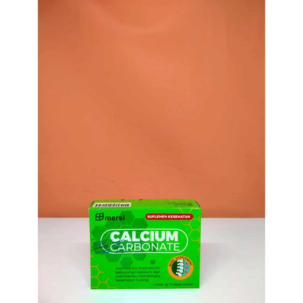 CALCIUM CARBONATE / KALSUM KARBONAT 500 MG UNTUK SUPLEMEN KALSIUM, ASAM LAMBUNG,  PENGIKAT FOSFAT
