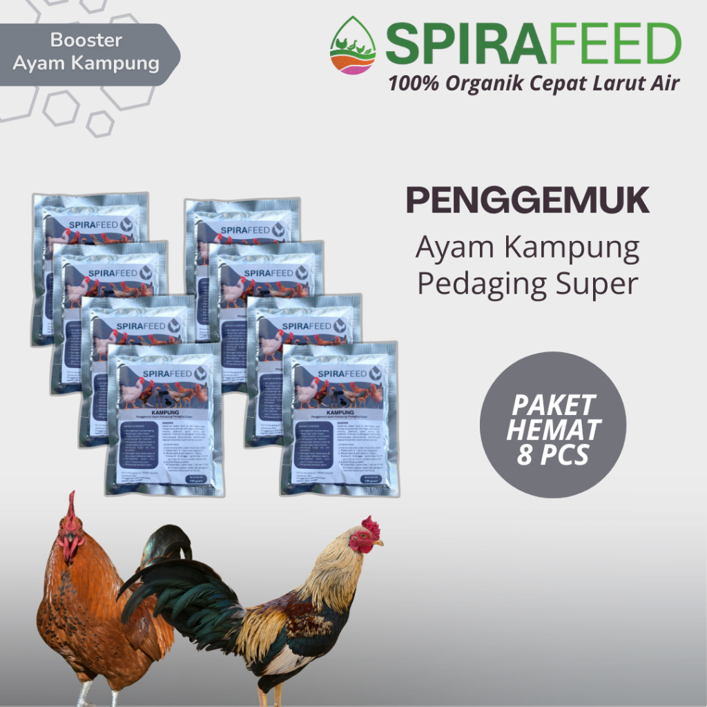 Spirafeed Kampung – Vitamin Penggemuk Untuk Ayam Kampung Joper & Pejantan | pakan ayam bangkok | pur