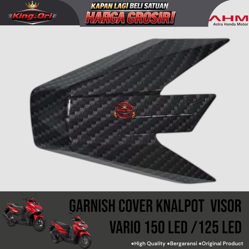 Paket Garnish Cover Knalpot  Visor Vario 150 LED Garnish Vario 125 LED Original