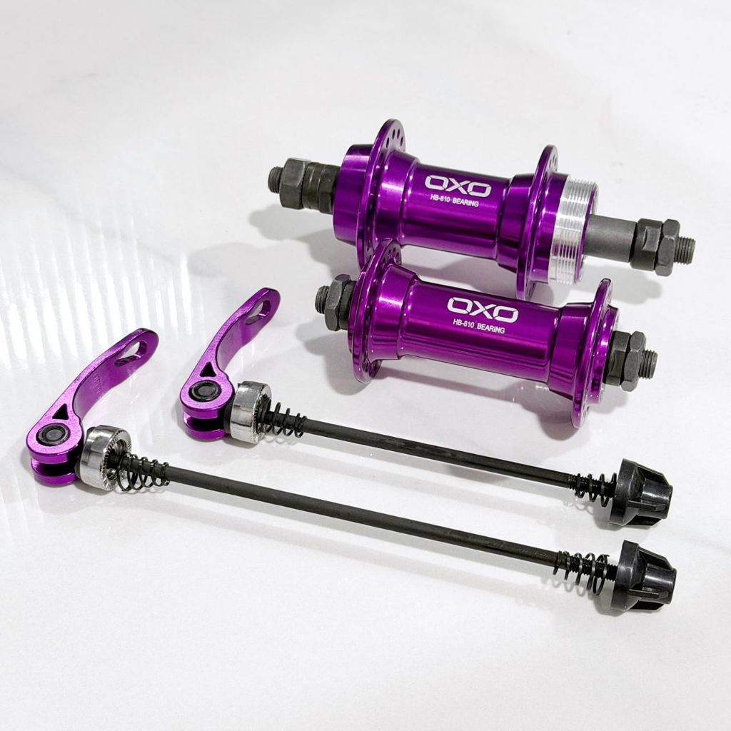 Hub Freehub 36H Oxo Silver Ungu Merah Hitam Purple Bearing Rimbrake 6 7 8 9 10 Speed Drat Ulir