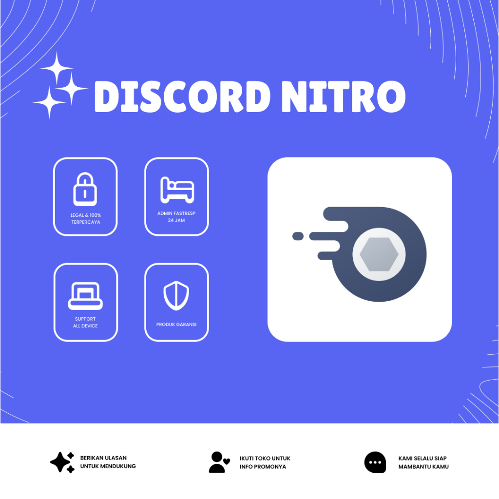 DISCORD NITRO 3 BULAN | SIAP PAKAI DAN TERIMA JADI