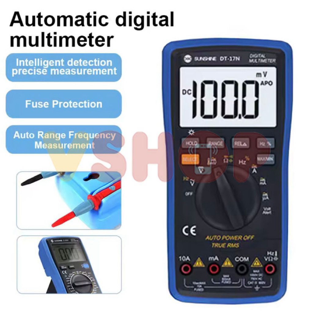 MULTITESTER MULTIMETER DIGITAL SUNSHINE DT-17N