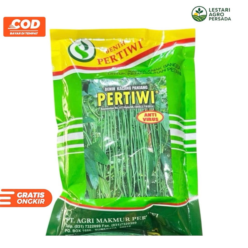 Benih Kacang Panjang Pertiwi 500gr (Original) - Bibit Kacang Panjang Tahan Virus Pertiwi Original