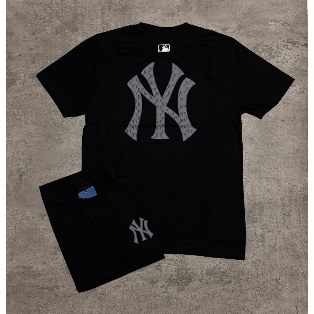 Baju Kaos Branded MLB DarkGrey Print//Kaos Branded Pria//Baju Kaos MLB Pria