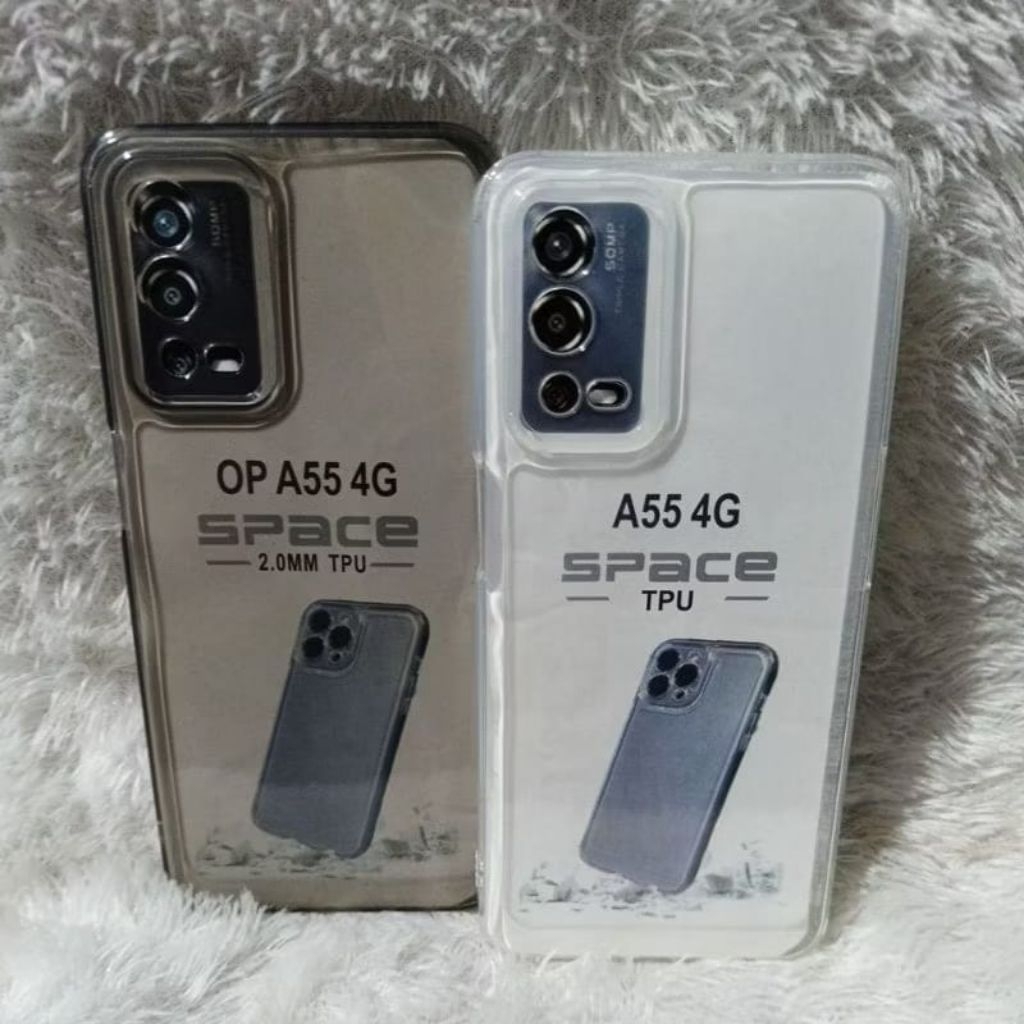SoftCase Casing Clear Oppo A55 4G Silikon Bening Transparan TPU Pelindung Belakang hp