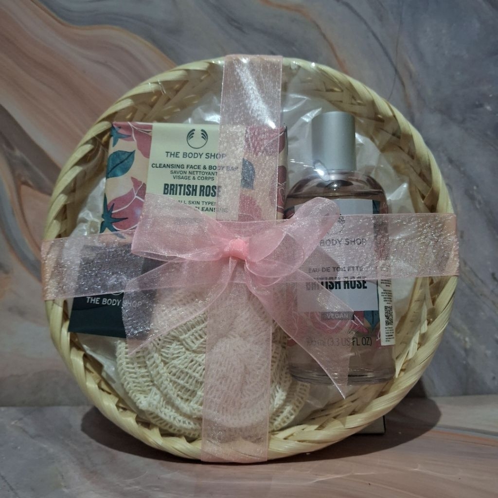 the body shop british rose gift paket seserahan kado   | gift body shop asli murah | paket the body 