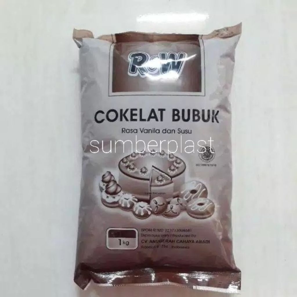 Coklat Bubuk 1kg R&W - Cokelat Bubuk Kilo Premium 1 kg Rasa Vanila dan Susu