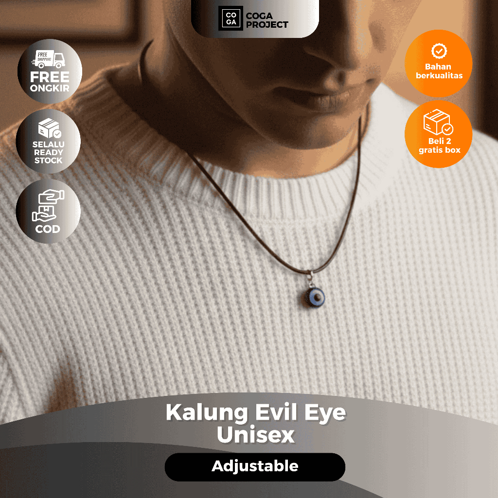 Evil Eye Necklace Kalung Evil Eye Kalung Unisex