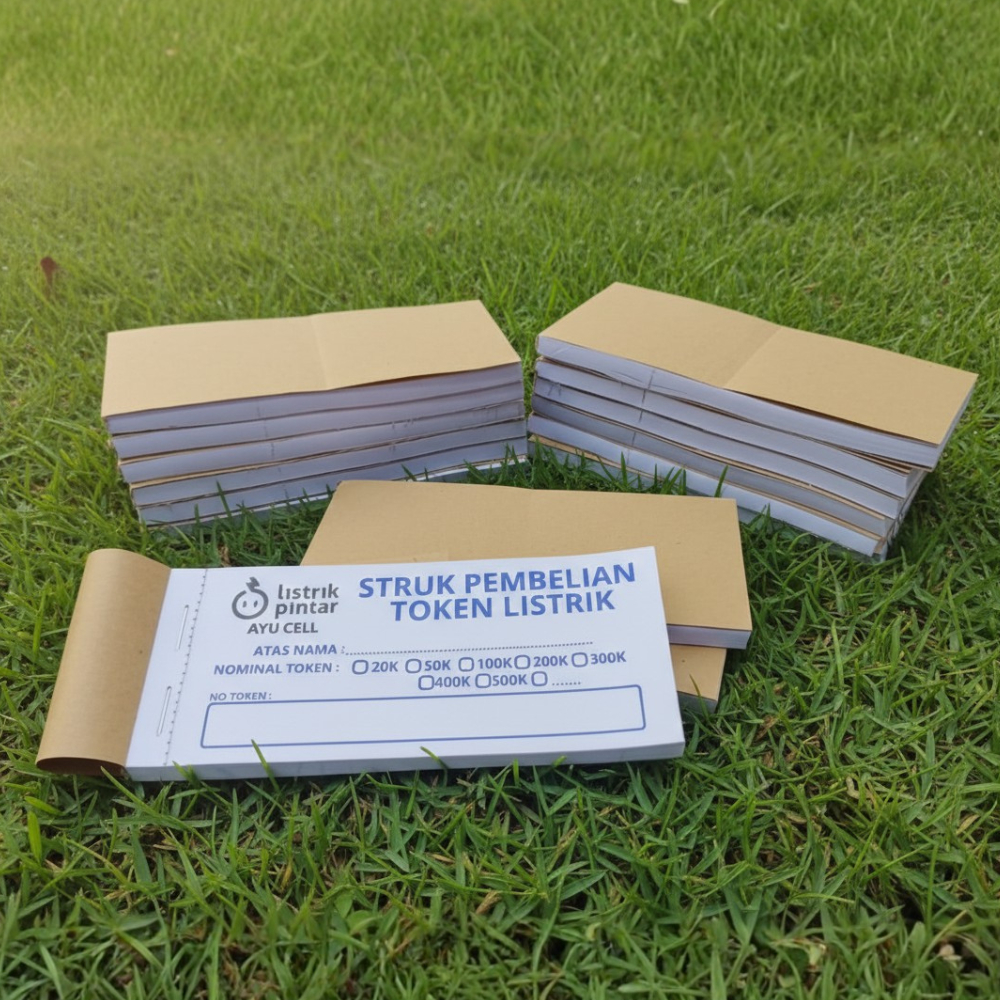 struk pemesanan token listrik pulsa bisa pakai nama toko isi 50 lembar
