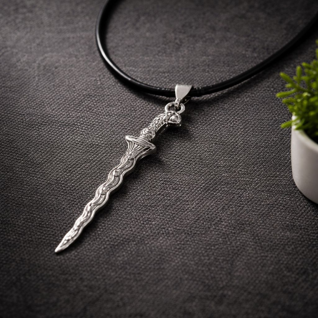 kalung tali bandul Keris/besi original