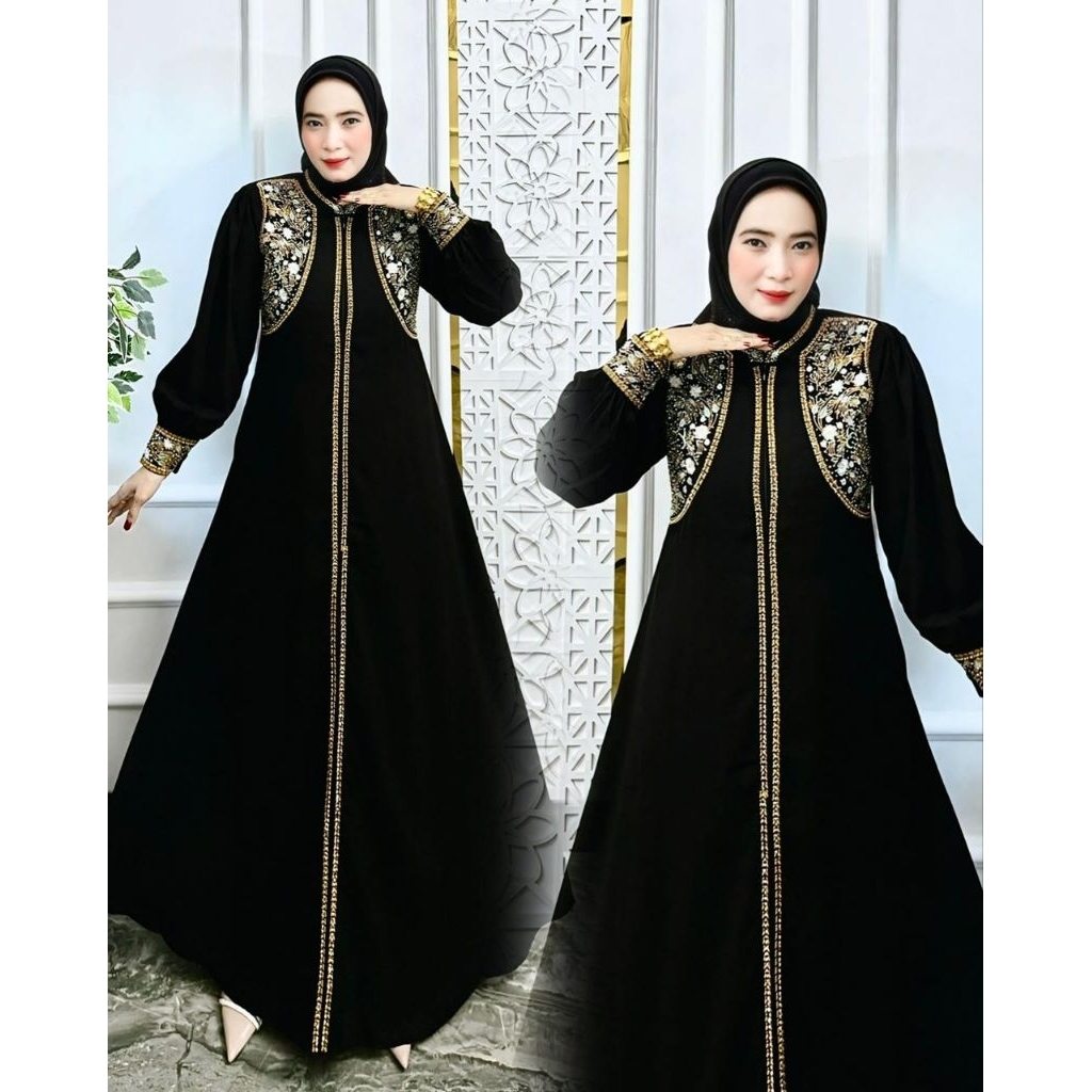 KHADIJAH dress by Zhafira / GAMIS ABAYA HITAM HIKMAT