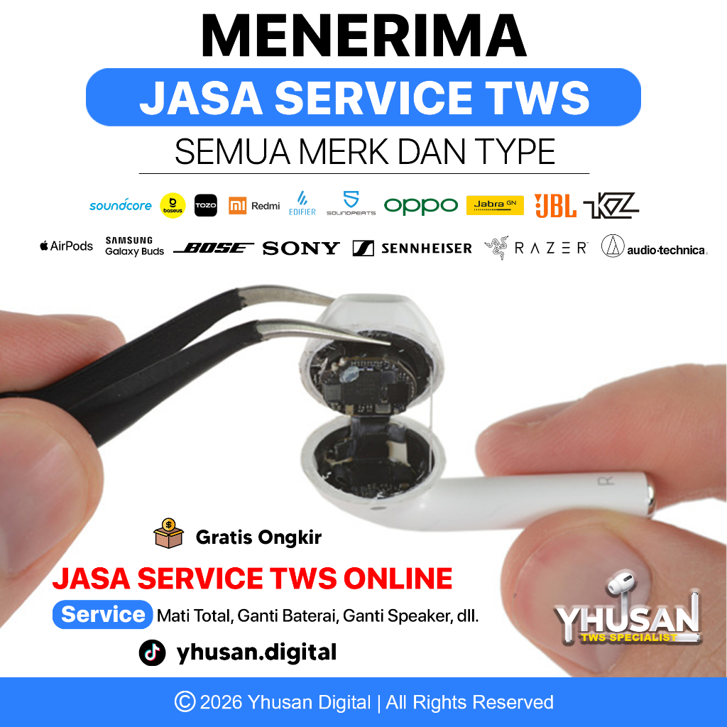 [SERVICE TWS] JASA SERVICES SEMUA MERK TWS Soundcore, Sony, Bose dll | Baca Deskripsi