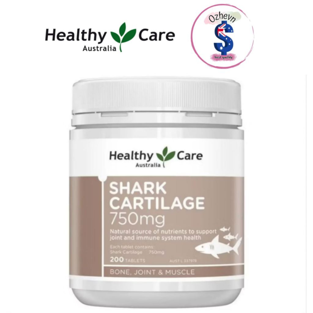 Healthy Care Shark Cartilage 750mg 200 Tablets