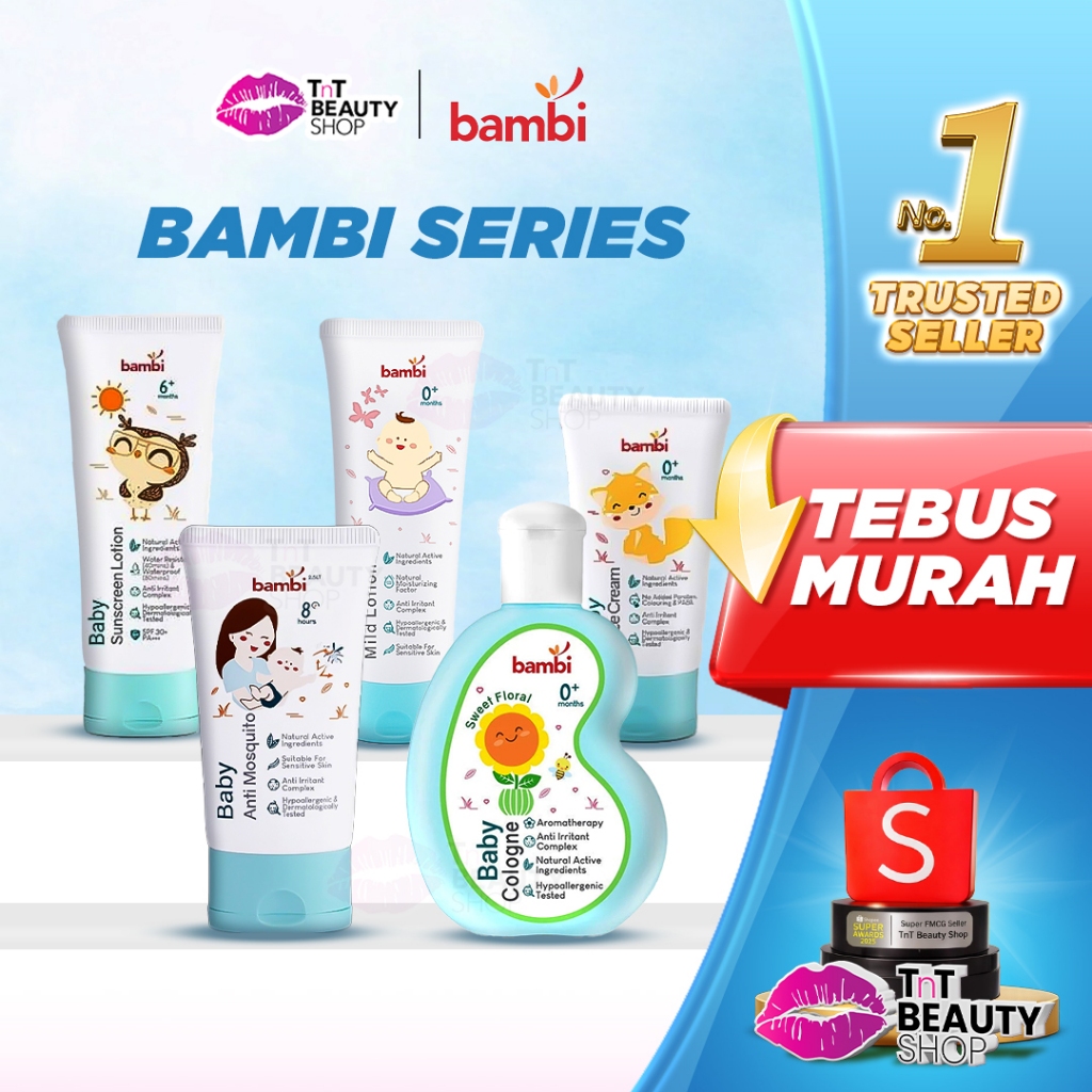 Bambi Baby Care Series Cologne Baby Sunscreen Baby Lotion Baby Hair Lotion Bambi | TnT Beauty Shop