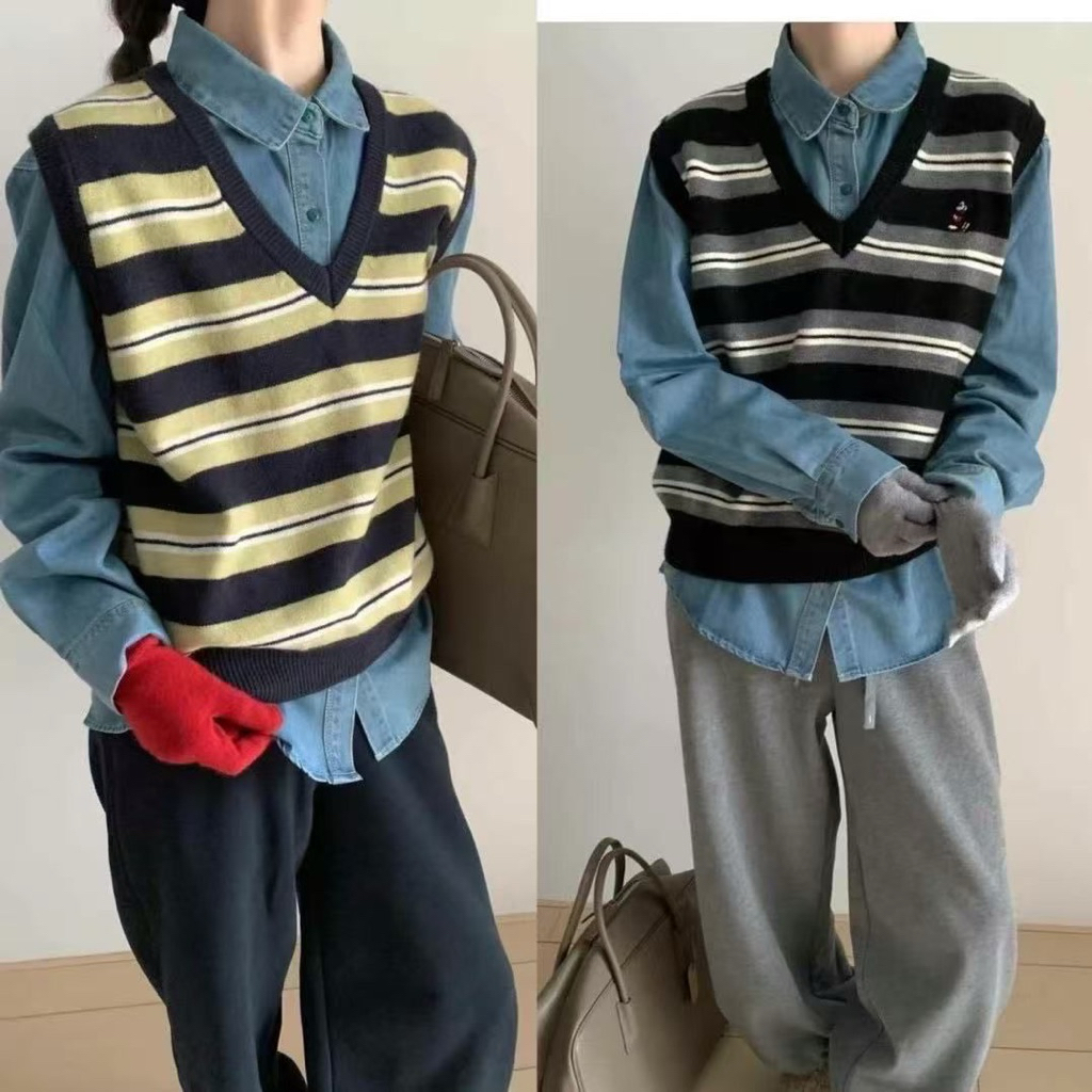 Kemeja Vest wanita BKK Kemeja set vet Kemeja Denim jeans wanita