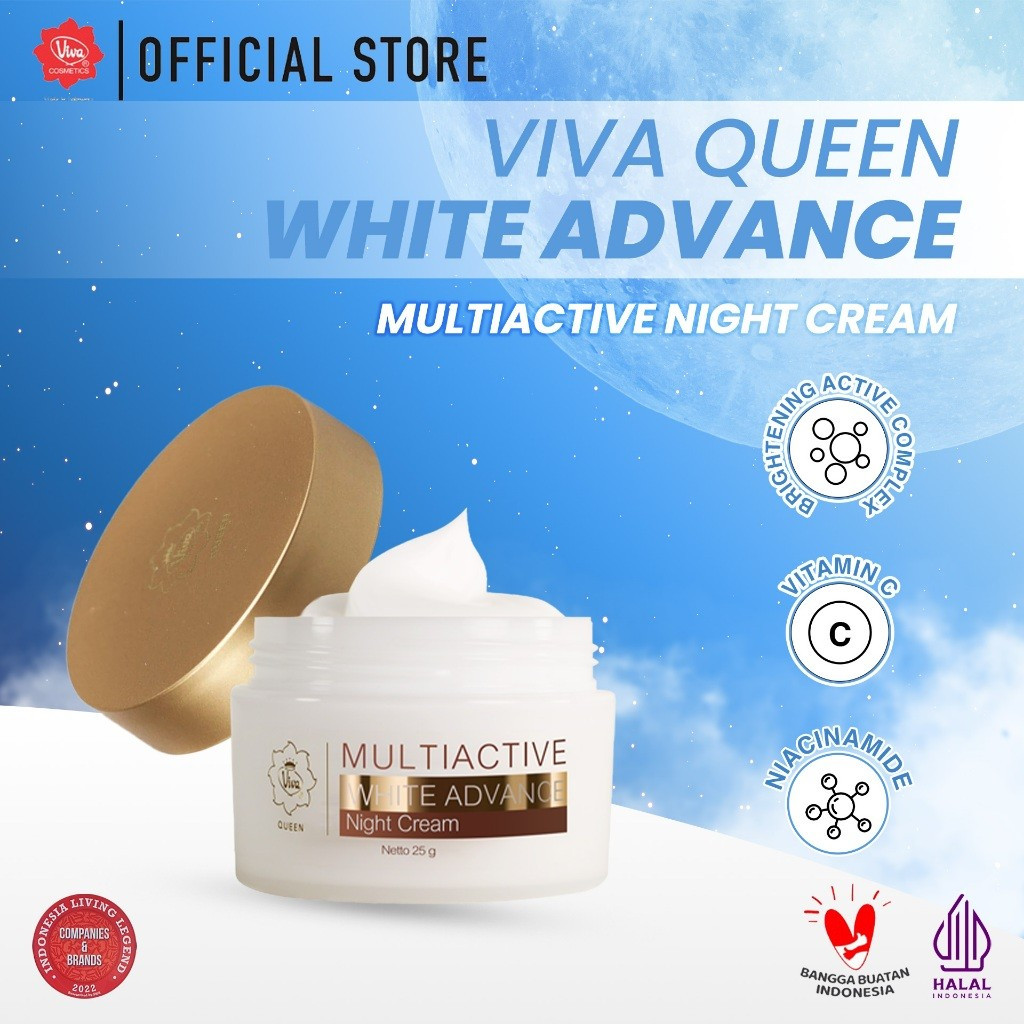 Viva Queen VIT C ACTIVE White Advance Night Cream with Niacinamide (BRIGHTENING, WHITENING & GLOWING