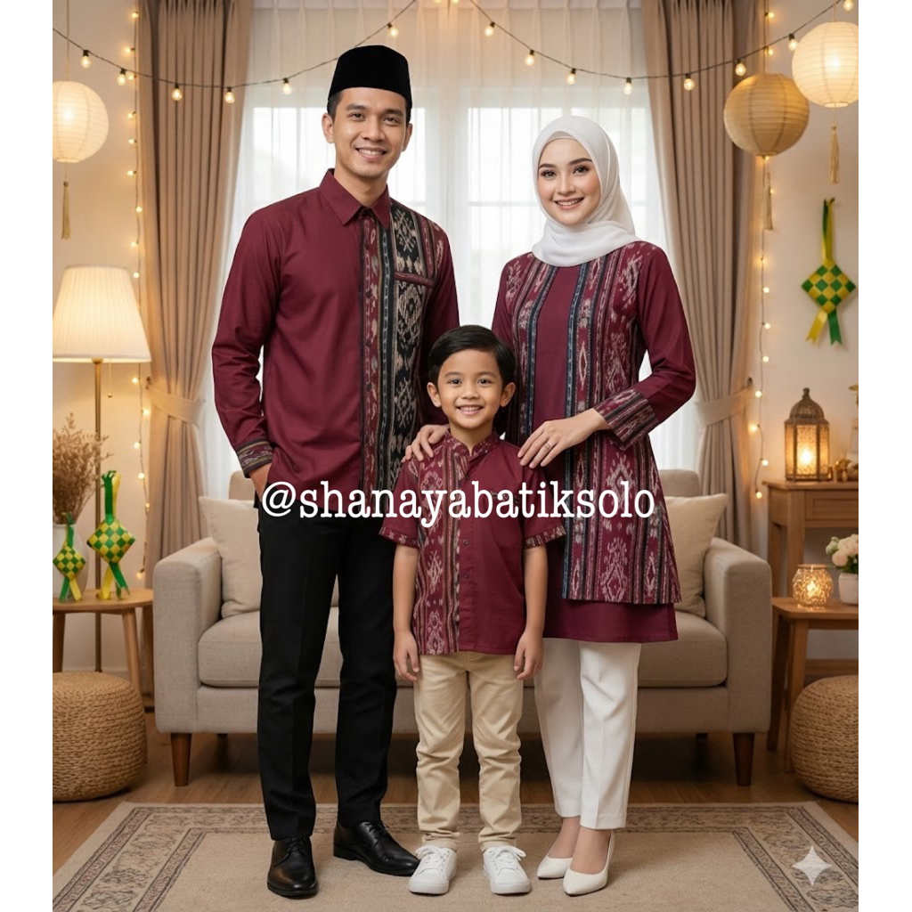 Shanaya Tunik Batik Tenun Asli Kombinasi Toyobo Tenun Original Batik Kerja Baju Batik Wanita Resmi B