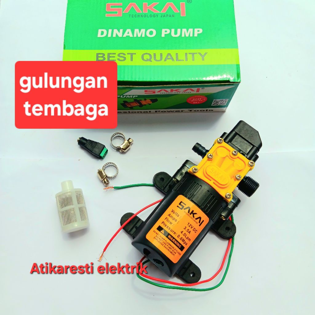 Dinamo Sprayer elektrik kawat tembaga SAKAI pompa DC tanki semprot