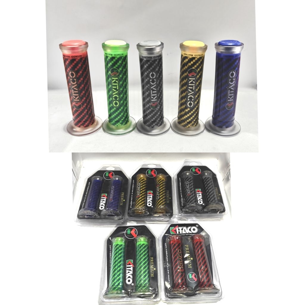 OBRALL Hanfat Handgrip Sepeda Motor Model Carbon Kitaco Original Warna Variasi Premium set Universal