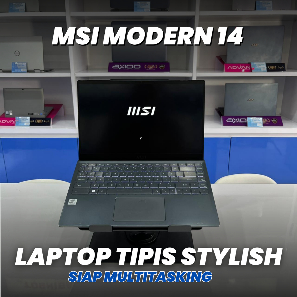 LAPTOP MSI MODERN 14 B10MW AMD RYZEN 3-4300U ( 4 CPU ) RAM 12GB SSD 512GB